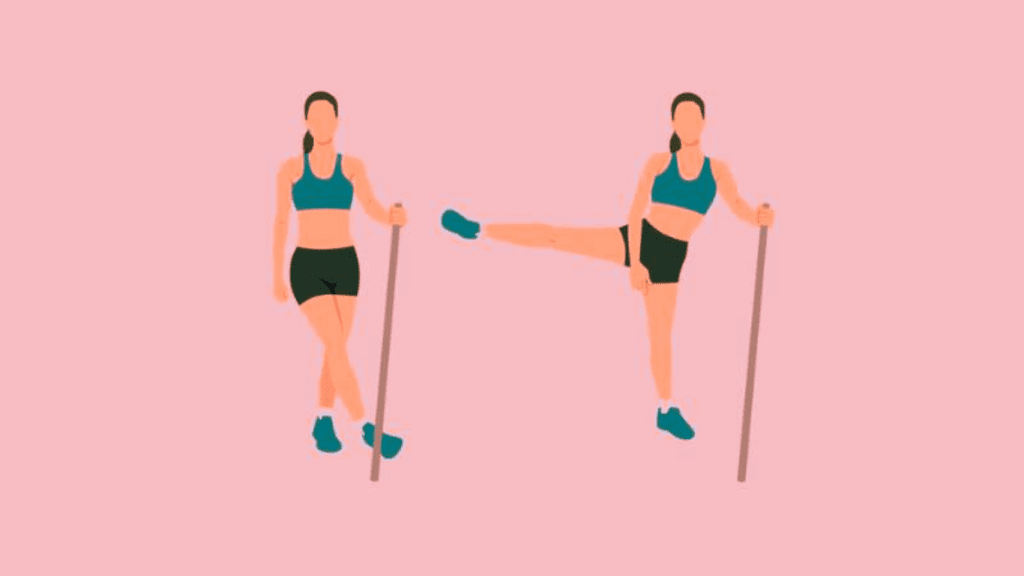 Leg Swings Exercise Photo Shown 